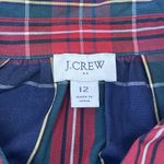 J.Crew Stewart Tartan Plaid Mini Shirt Dress Womens Size 12 Holiday Preppy Photo 2