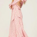 Hill House NEW  Mirabel Maxi Wrap Skirt Pink Spaced Floral Poly Crepe XL Photo 10