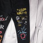 Graphic Paris Y2K Black Skinny Jeans Size 28 Photo 7