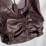 Jessica Simpson Brown Pebbled Shoulder Bag JS5132 Slouchy Buckle Hobo Purse Photo 4