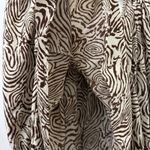 Moon River NWOT  Anthropologie M Puff Sleeve Babydoll Crop Top‎ Psychedelic Funky Photo 5