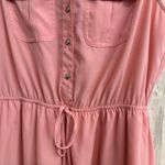 Bebop Chic Women Large Solid Shirt Pink Button-Up Dress Pockets Summer Beach Photo 12