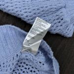 Free People Light Blue  We the Free Care FP Snowdrift Crochet Knit Sweater Photo 3