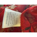 Indigo Rose Red Floral Tiered Maxi Dress Long Sleeve s boho cottage flowy fairy Photo 4