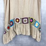 Ucho Bali Women Dress One Size Tan Crochet Cottagecore Indie Fringe Boho Beachy Photo 6