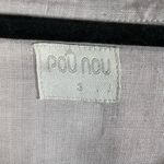 Pou Nou 100% Linen Shirt Dress Women’s Size Large Tan Red Beach Pockets Photo 4