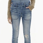 Madewell  Blue Adrian Wash Skinny Denim Distressed Overalls Size XS Photo 0
