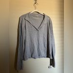 Djerf Avenue  Getaway Top Sz Small Grey Polo Style Photo 2