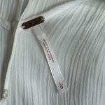 Free People  Summer Feeling White Embroidered Ivory Cream Dress Size Large NWT Photo 2