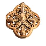 Premier Designs Vintage Silver Tone Pin Brooch Pendant Clear Rhinestones Circles Photo 3