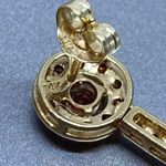 Estate Fully Signed MEDA 14k Solid Yellow Gold Chandelier Drop Stud Earring Photo 4