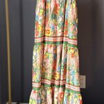 Jade Melody Tam Toe Shoulder Garden Border Tiered Maxi Dress Size XS Pink Photo 5