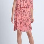 Pinko Uniqueness NWT One Shoulder Crepe Dress in Pink Size 44 IT/US 8 Photo 1
