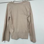 Brochu Walker  NEW Beige Organic Cotton Larson V-Neck Sweater Size Large Photo 7