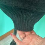 Vintage Floral Batwing Sleeve Ribbed Black Sweater Top Photo 4