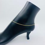 Real 10k Gold Ankle Bracelet Singapore 10” Photo 4