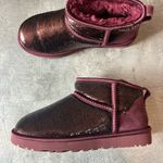 UGG  Classic Ultra Mini Mirror Ball Wild Grape Boots Women’s Size 8 NWOT Photo 4
