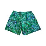 J Jill‎ Shorts XL Tropical Coastal Palm Floral tassele pull on rayon blue green Photo 1