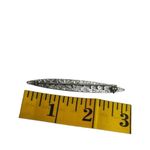 1928 Victorian Revival Silver Bar Brooch Pink Blue Rhinestones Photo 3