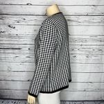 Dress Barn Woman 18/20 Black & White Houndstooth Button Down Sweater Cardigan Photo 1