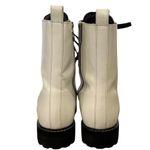 Thursday Boot Company Leather Combat‎ Boots in Ecru White Sz 10 Chunky Lug Sole Photo 2