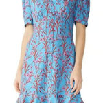 Shoshanna ‎ Spiaggia Floral Mini Dress Blue Sz 4 Photo 0