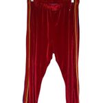 Aviator Nation  5 Stripe Velour Tracksuit Jogger Set Women's Red Size Large Photo 5