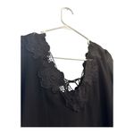 Free People Black Lace Baby Doll Flowy Boho Blouse /// Size XS Photo 2