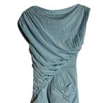 Paris Georgia Kaya Light Blue Ruched Sleeveless Maxi Dress Size S Photo 15