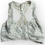 Free People NWT  Intimates Galloon Lace RacerBack Bra Graphite Gray, Small Photo 1