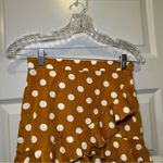 Pretty Little Thing Mustard Polka Dot Frill Detail Skort Short size 2 Photo 3