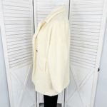 Pretty Little Thing  Faux Sherpa Double Breasted Teddy Coat Cream 10 Borg Lapel Photo 3