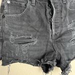 AGOLDE Women Size 24 Jaden Cut Off Black High Rise Distressed Denim Shorts Photo 1