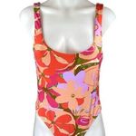 Urban Outfitters NEW Floral Multicolor Open Back One Piece Swimsuit Swimwear L Photo 0