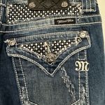Miss Me  distressed bedazzled rhinestones flare easy boot size 27 denim jeans Photo 6