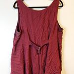 Torrid Tank Burgundy Fit & Flare Stretch Challis Button-Front Tank Sz 1 (1X) GUC Photo 5