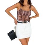 Princess Polly  Snakeskin Print Margie Top - Brown - US 6 Photo 7