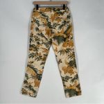 Anthropologie ‎ Chino Stretch Relaxed Fit Pants Tropical Floral Print 25 Petite Photo 5