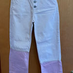 Ganni  Pink Colorblock Denim Jeans Photo 0