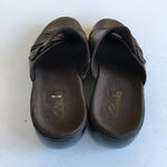 Clarks MULES BROWN LEATHER SHOES WOMENS SIZE 8.5M SLIP ON Photo 3