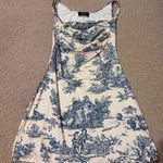Cider  Toile De Jouy Ruched Mini Dress Photo 0