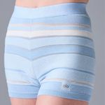 Alo Yoga Sport Play High-Waist Knit Short Seashell Blue/Ivory S Photo 0