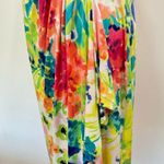 CHAPS Ralph Lauren Chap’s Draped Wrap Front Colorful Floral Sleeveless Dress Medium Photo 11