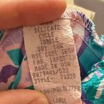 American Vintage Women's Large - Abstract Floral Cami Tank Top - Pink Teal Purple Photo 4