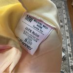 Vintage Pale Yellow Floral Embroidered Long Nylon Nightgown lingerie Small Tie Photo 5