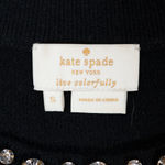Kate Spade Wool Modal Cashmere Jewel Crystal Diamond Neckline Pullover Sweater Photo 1