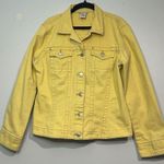 CAbi  Women's Yellow Denim Jacket Size M Photo 0