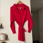 Anthropologie  Daily Practice Pink Polo Knit Henley Sweater Dress Size Small Photo 2