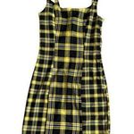 Divided H&M Yellow and Black Plaid Mini Dress XS | NWT Photo 0