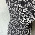 Shoshanna Black Floral Burnout Flocked Velvet Silk Fit & Flare Mini Dress Size 6 Photo 3